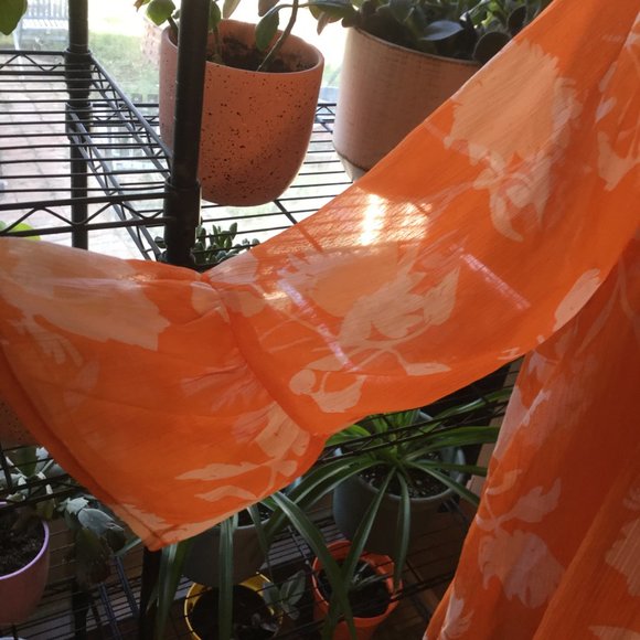 NWT ICHI orange floral dress - Picture 2 of 6